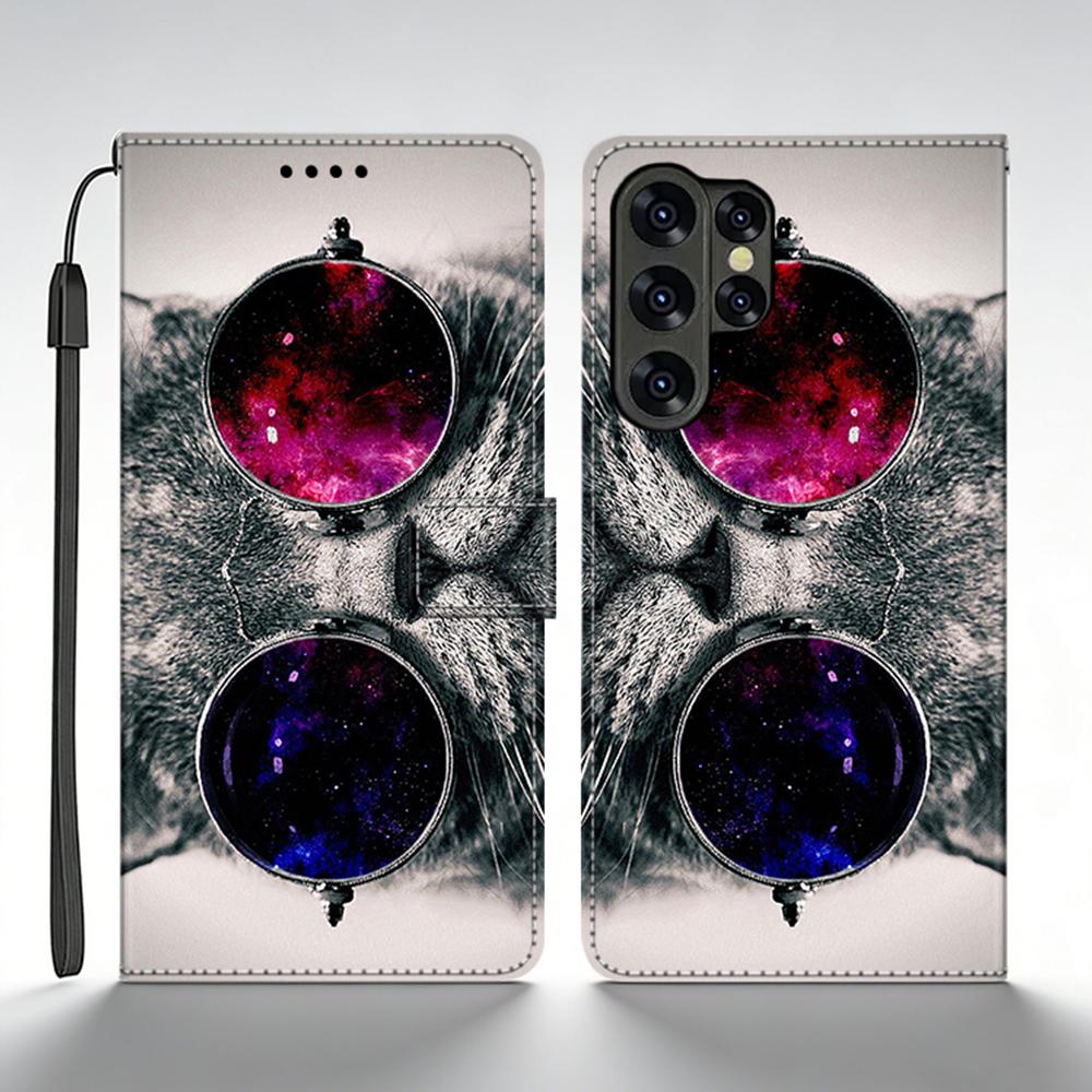 

For Samsung Galaxy S25 Ultra Case Leather Wallet Flip Case For Samsung S25 Ultra Case SM-S938B Back Cover Printed Coque Fundas Samsung S25Ultra