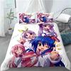 New Lucky Star 3D Print Anime Girl Duvet Cover Set Fashion Bedding Sets Comforter Duvet Cover Pillowcase Home Textiles
