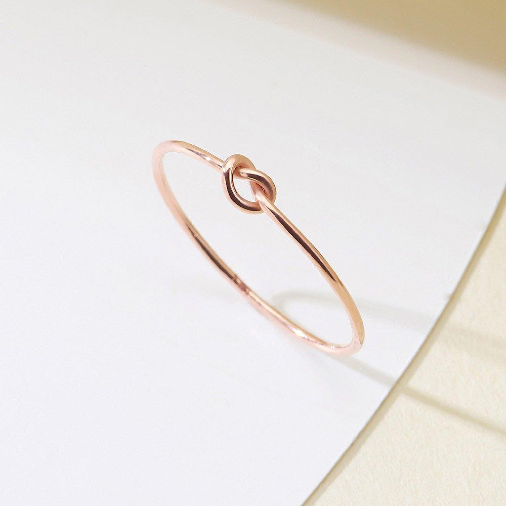 14K Layered Friendship Ring Simple Twist