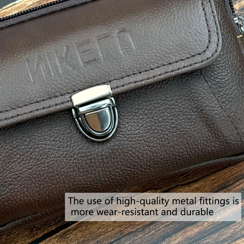 Premium lærtelefonhylster - Stor kapasitet, flerlagsdesign for smarttelefoner | Slitesterk og stilig herre midjepakke