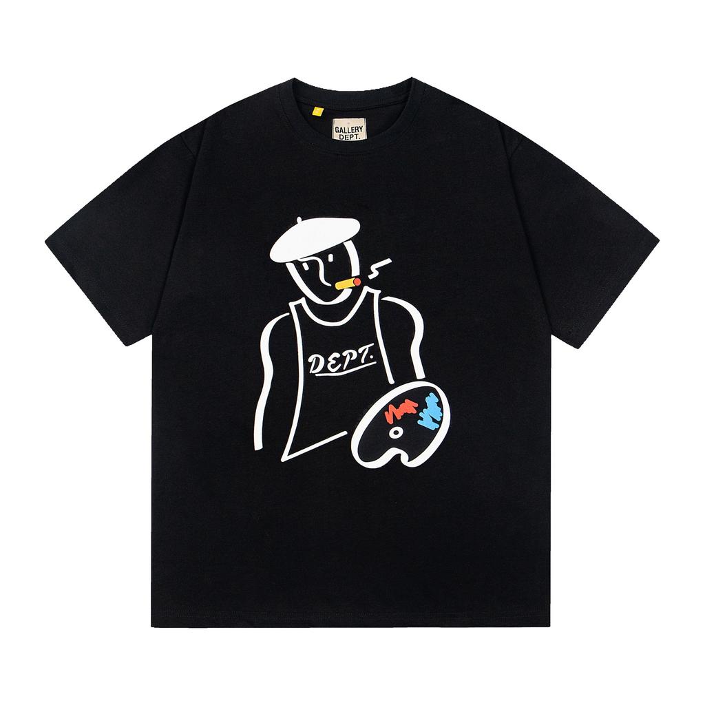 26SS Foreign Trade Gallery Dept T-Shirt Collection Gallery Casual Short Sleeve Men's and Women's Same Style Factory Spot Straight Hair
