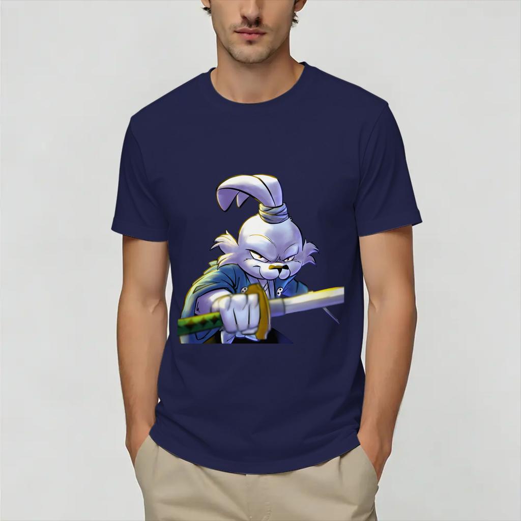 Rabbit Yojimbo Unisexs T Shirt Funny Tees Short Sleeve Round Collar Tshirt 100 Cotton Original Clothing