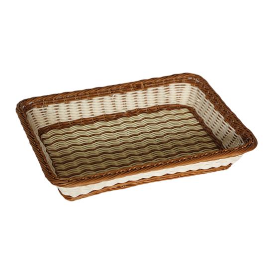 Yousheng Woven Fruit Basket Stackable Easy Clean Bread Storage Baskets Handmade Storage Bin for Pantry Kitchen Table Rustic Home Decor
