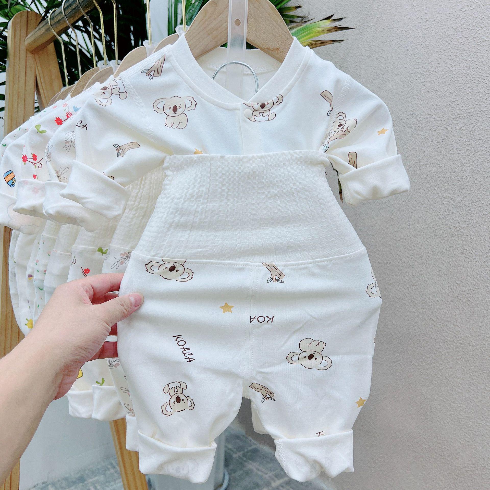 Class A Pure Cotton Universal Long Sleeve Jumpsuit for Infants - Autumn Winter Style 66