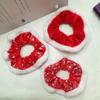 European Christmas Red Sequin Plush Hair Ring - Stylish Headwear Accessory