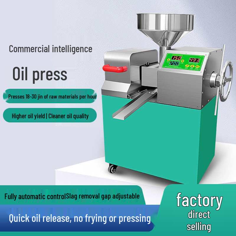 Compact Automatic Stainless Steel Peanut Oil Press for Home and Commercial Use
