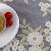 Elegante weiße Tischdecke aus Spitze im französischen Stil mit Blumenmuster - Polyester, rechteckig, handgefertigtes Webdesign für romantische Tischdekoration, Hochzeit