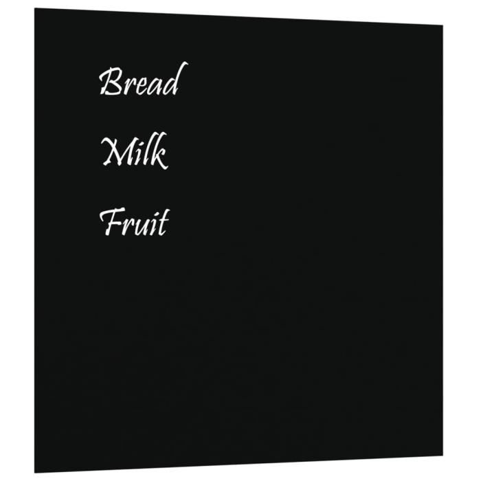 VidaXL Tableau noir magnétique mural noir 60x60 cm verre trempé 347944