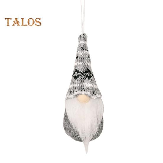 Christmas Hanging Gnome Decorations Plush Gnome Ornaments Handmade Faceless Dwarf Figurine for Tree Wall Fireplace Window Decor