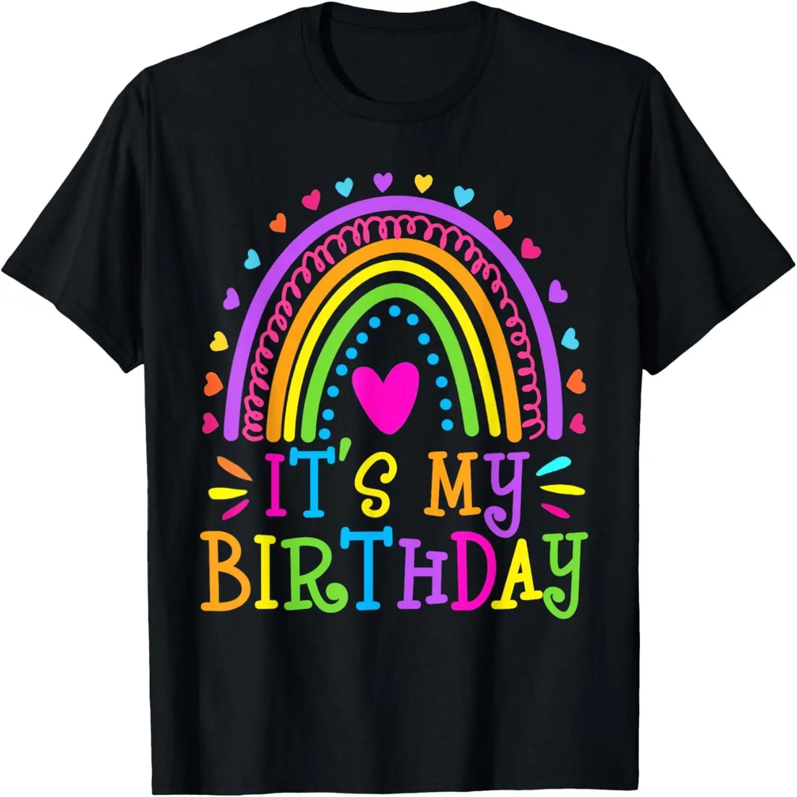 

It s My Birthday Shirt for Women, Teens, Girls Gift Rainbow T-Shirt XXXXXL чёрный