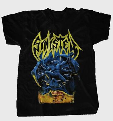 Вінтажний SINISTER Hate Death Metal Гурт Бавовняна Чорна Усі Розміри Унісекс Футболка BL222