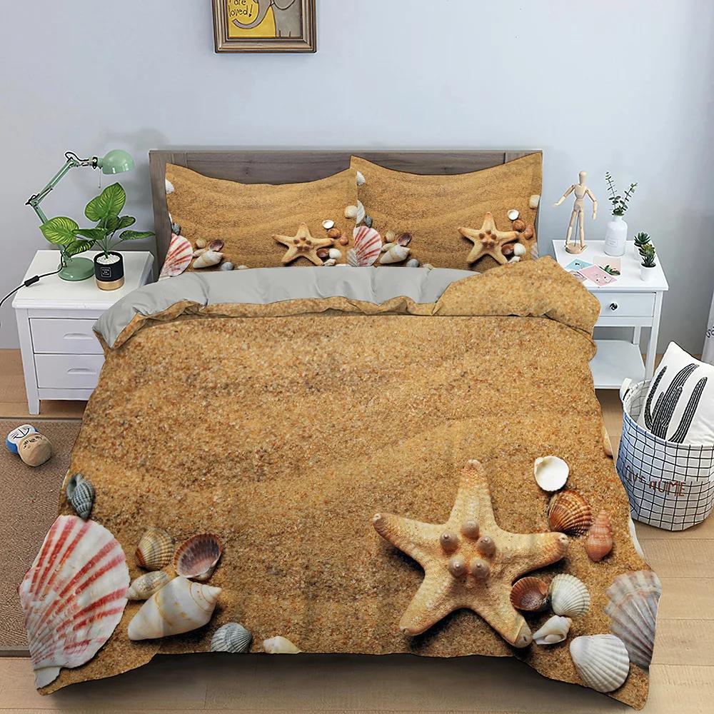 

Winter Blue Marine Organism Bedding 100% Bamboo Fiber Duvetcover 2pcs Pillowcase Quality Super Soft Comfortable Bed Cover Set EU single(135x200cm)