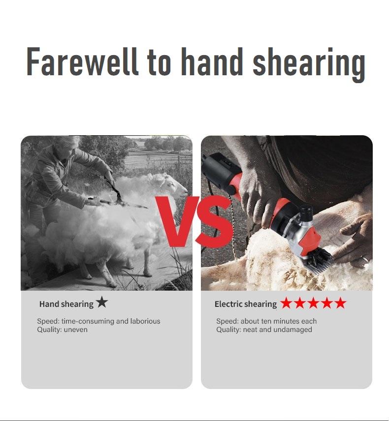 2500W 6 Gears Adjustable Speed Wool Scissor Electric Sheep Pet Hair Clipper Shearing Kit Goat Pet Animal Shearing Cutting 220V