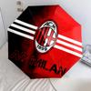AC Milan logo pattern, automatic folding umbrella, portable and foldable design, 8 ribs, a Christmas or birthday gift.