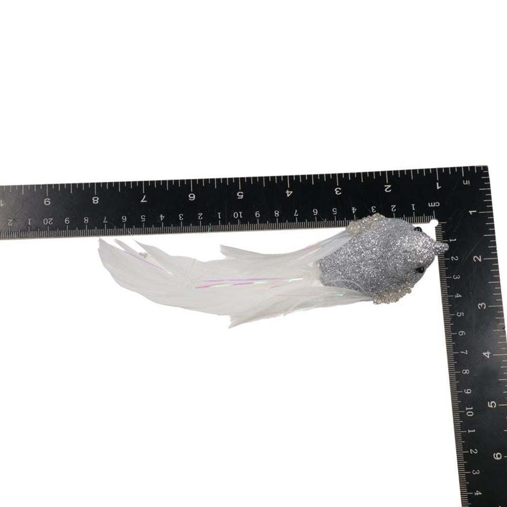 4 Pcs With Clip Christmas Feather Bird Sparkling Colorful Bird Ornaments Simulation Bird  New Year