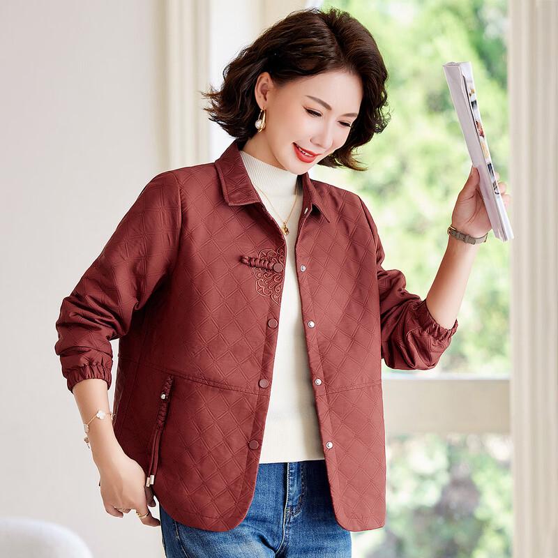 

Pastel 2025 Autumn New Chinese Style Short Jacket for Mid-Aged Women 3XL