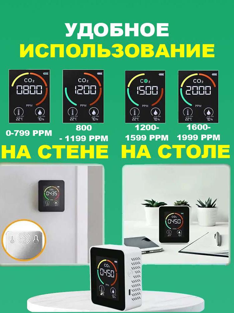 Sensor for air quality, carbon dioxide, temperature and humidity