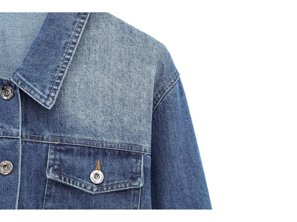 2025 Spring Women's Fashion Denim Jacket and Straight-Leg Pants Set