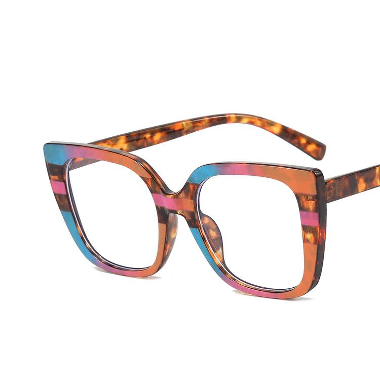 

Модная оправа для очков с радужной квадратной плоской линзой