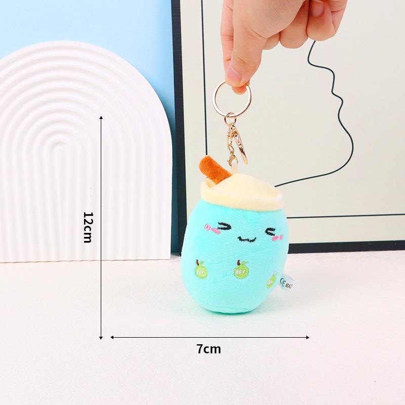 Fruit Bubble Tea Plush Keychain - Cute Gift Doll for Claw Machines & Weddings