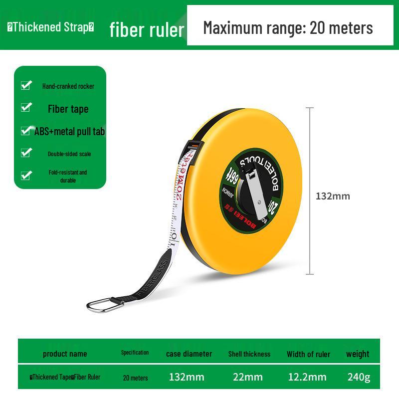 Leather Non-slip Soft Tape Measure - 20, 30, 50, 100 Meters Cloth Ruler