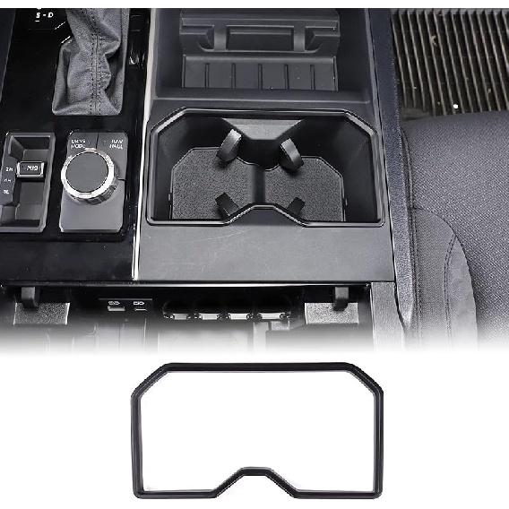 Aunginsy Car Rear Seat Central Armrest Cup Holder Cup Trim Frame Cover Compatible with Toyota Tundra/Sequoia 2022-2025 Car Back Center Console Water