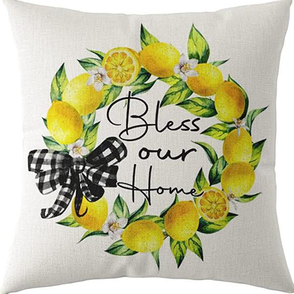 Flowers Daisy Tulip Printed Linen Pillow Case Home Living Room Sofa Bedroom Pillow Case