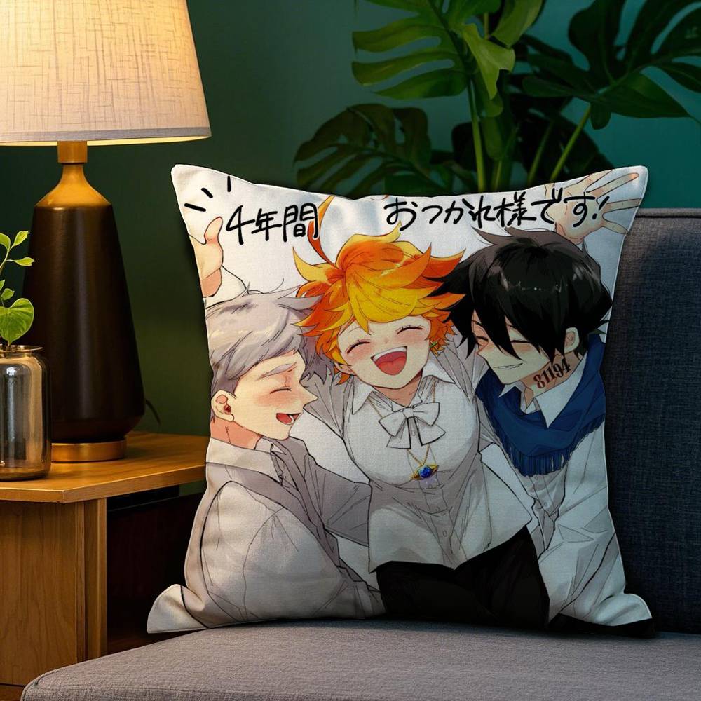 The Promised N-Neverland Pillow Case Sofa Living Room Bedroom Double-sided Printing Square Cushion Nap Time Cushion Cover