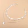 Three-Layer Round Necklace for Women Simple Snake Chain Charm Ball Chain Party Gift Women's ExquisiteJewelry