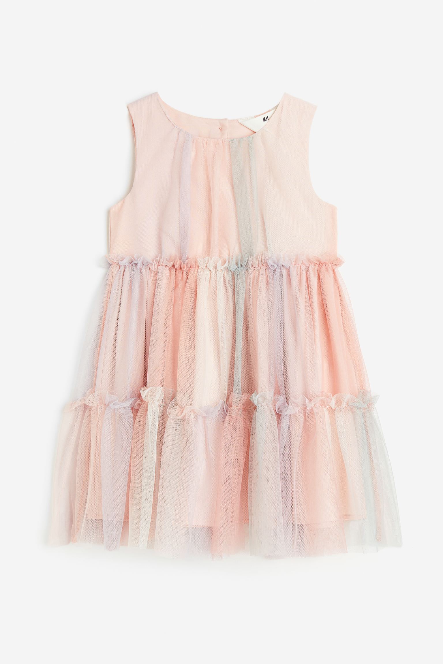 

Frill-trimmed tulle dress
