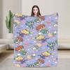 Super Warm Blanket Travel Rugrats Dil Pickles Pattern Throw Blanket Flannel Bedspread For Outdoor Funny Sofa Bed Cover