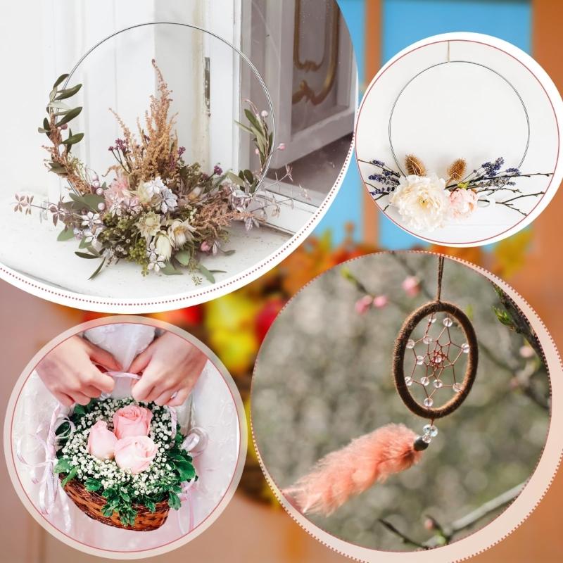 10Pcs Metal Dream Catcher Hoops Dream Catcher Craft Rings for Handmade Craft Wreath Making Project Wedding Decoration
