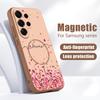 Cute Cartoon Love Hearts Case For Samsung Galaxy S26 Ultra S25 Edge S24 Plus S23 FE S22 A17 A54 A55 A56 A57 5G Magnetic For Magsafe Matte Cover