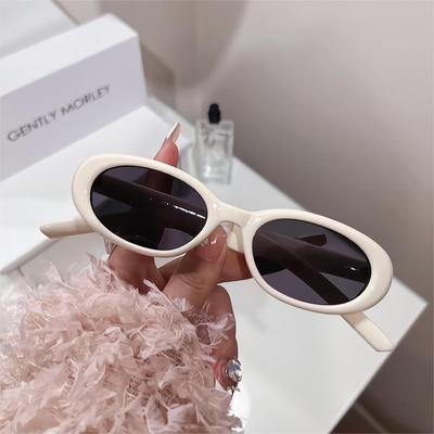 Óculos de sol Oval Pequeno Quadro Personalizado Óculos de sol Feminino High-Grade Street Shot Wear Óculos de sol Moda Masculina