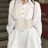 Button Wide Cummerbunds Spicy Girl Wide Belt Waist Corset PU Leather Corset Dress