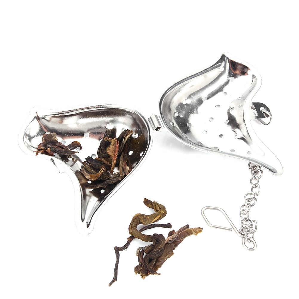 Stainless Steel Loose Tea Leaf Infuser Ball Strainer Filter Diffuser Herbal Spice Bird Chain