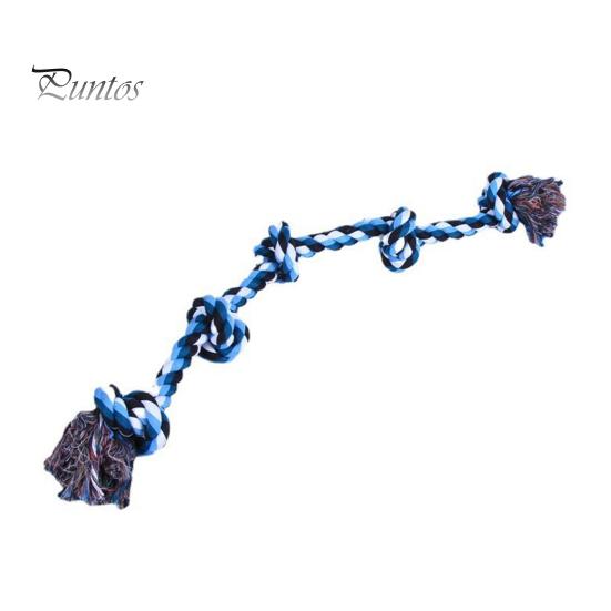 

Игрушка-веревка для собак с 5 узлами, прочная игрушка-веревка для жевания собак, для агрессивного жевания, интерактивная хлопковая веревка для игры в перетягивание каната синий