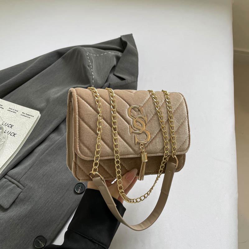 2025 Women's Stylish Small Diamond Pattern Crossbody Chain Handbag