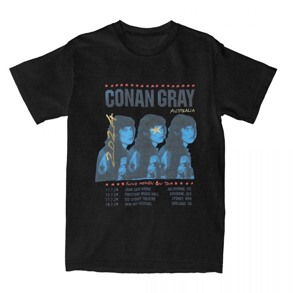 Men's Conan Gray Found Heaven T Shirts 100 Cotton Clothing Summer Short Sleeve T Shirt O Neck Harajuku Tshirt Big Size 5XL 6XL