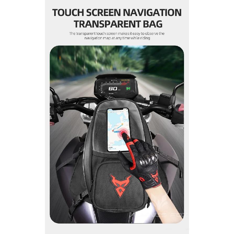 Waterproof Magnetic Motorcycle oil Fuel Tank Bag Navigation Universal Motorbike Riding Cycling Tool Backpack Portable