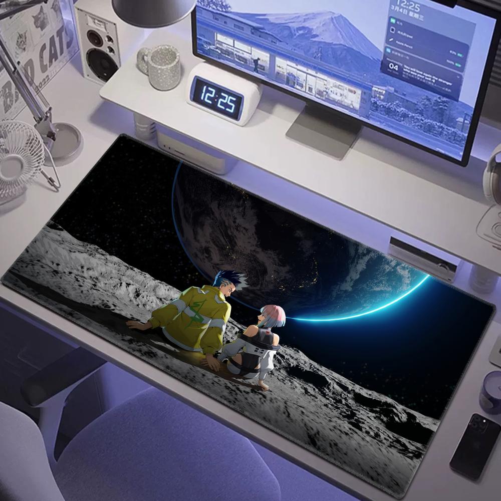 C_cyberpunk Anime E_edgerunners Mousepad Rubber Mouse Pad Computer Laptop Gamer Pad PC Gaming Accessories Desk Mats Mice Pad