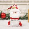 Contenitore Trasparente con Coperchio Bottiglia per Biscotti di Natale Bottiglia di Caramelle in Plastica Pupazzo di Neve Babbo Natale Cervo Scatola di Caramelle Custodia per Bottiglia in Plastica