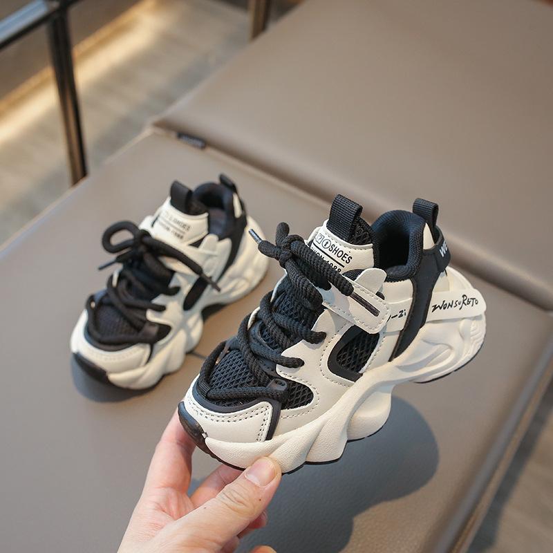 Children's Soft-soled Sports Shoes Spring and Autumn Explosion 2025 New Men's and Women's Children's Breathable Mesh Shoes Non-slip Dad Shoes