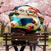 1pc Lamb Reading Pattern Umbrella Design Automatic Opening and Closing Umbrella, High-quality Travel Umbrella,  c1128225