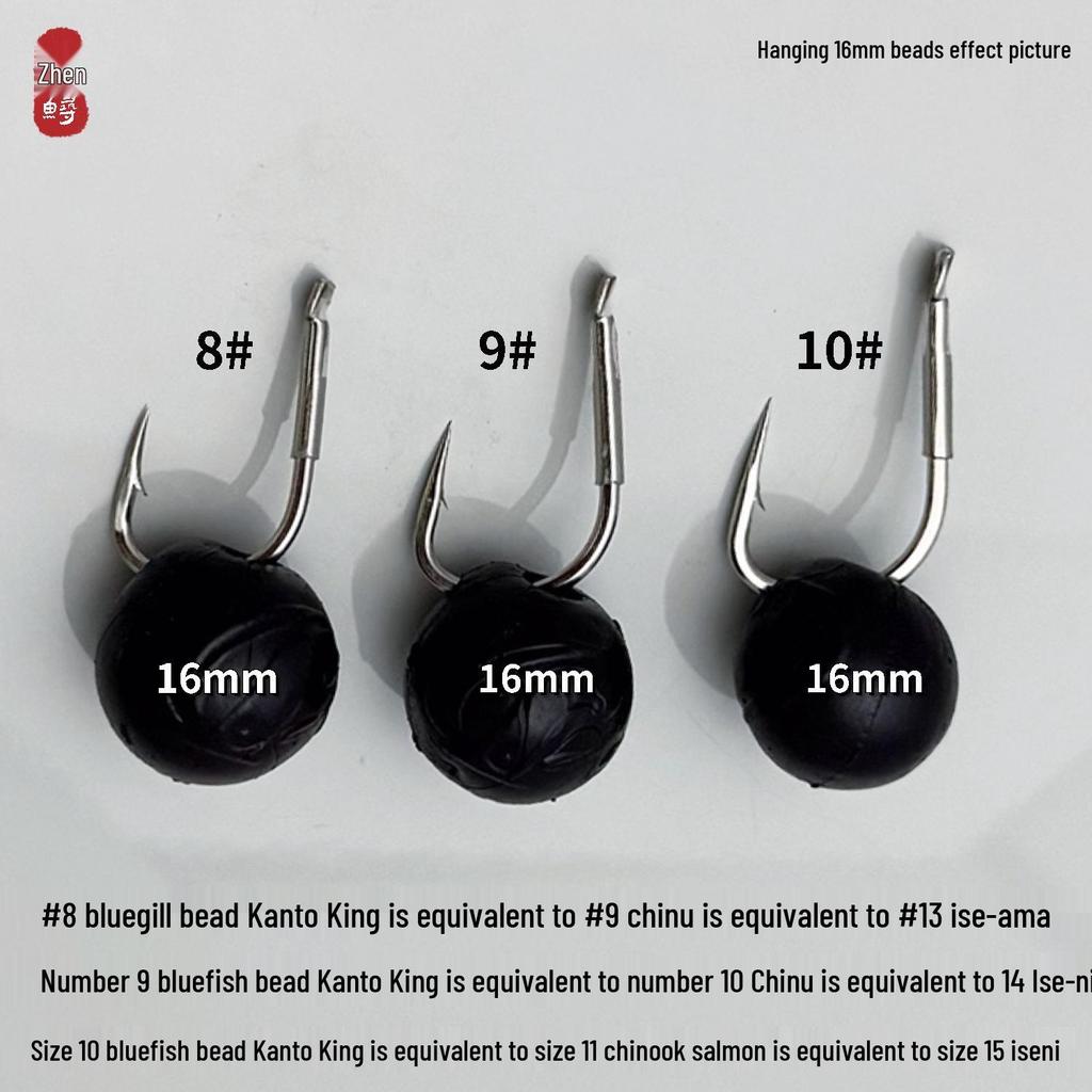 Kanto King Bluefish Beads: Hand-Reinforced Double Hook Leader for Black Pits Anchor Fishing