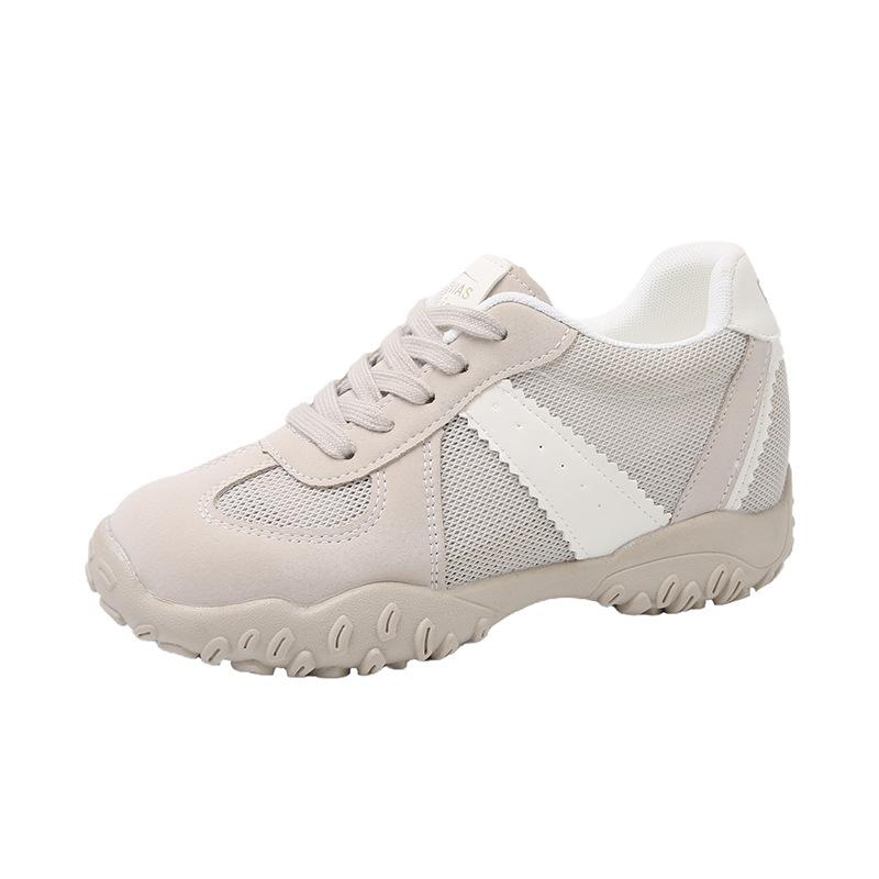 Thick-soled inner height increase ballet style mesh breathable moral training shoes women's shoes 2025 new spring and autumn Forrest Gump shoes littl