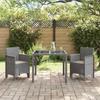 Garden Chair 2 Pcs Light Grey 53 X 49 X 85 Cm Polypropylene