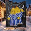 Bananas in Pyjamas Pattern Blanket for Home Decoration, Bed, Sofa, Car Travel, Camping, Suitable for All Seasons, Birthday Christmas Gift