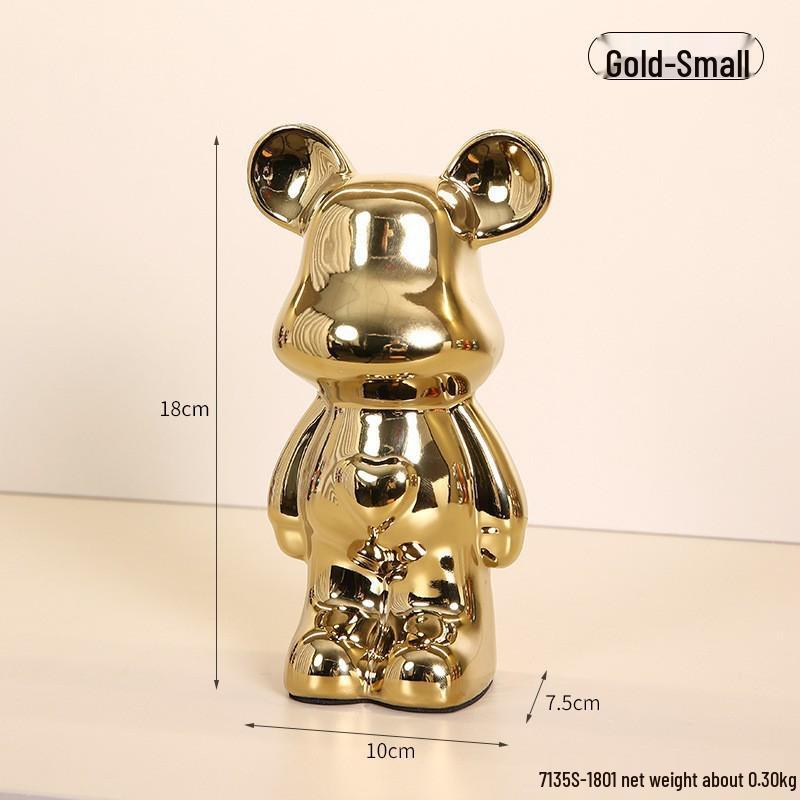 Golden Light Luxury Resin Handicrafts Collection: Ornaments for Office, Living Room, Wine & TV Cabinets