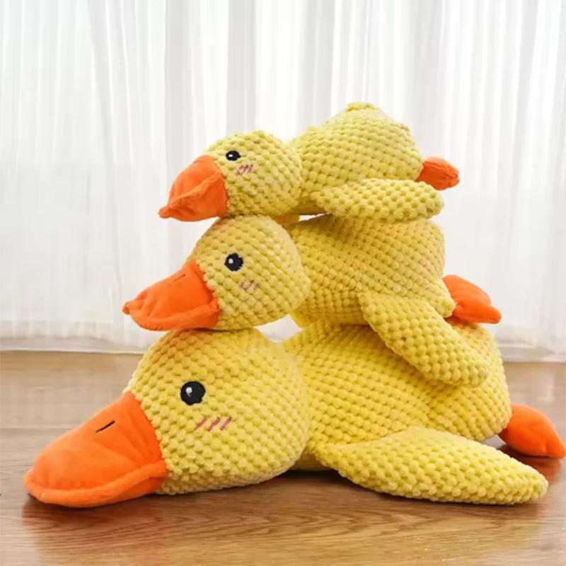 Dog Toy Plush,Sleeping Duck With Sound Pet Interactive Plush Bite Resistant Teeth Grinding Puppy Cat Relieve Boredom Pet Product